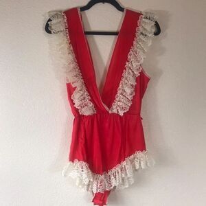 Vintage California Dream Women Teddy Lingerie Romper Size L